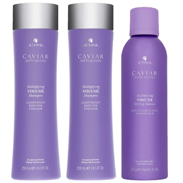 Alterna Trio: Caviar Volume Shampoo 250ml, Conditioner 250ml & Styling Mousse 232g