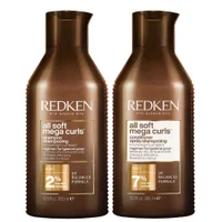 Redken Duo: All Soft Mega Curl Shampoo 300ml & All Soft Mega Curls Conditioner 300ml - undefined undefined