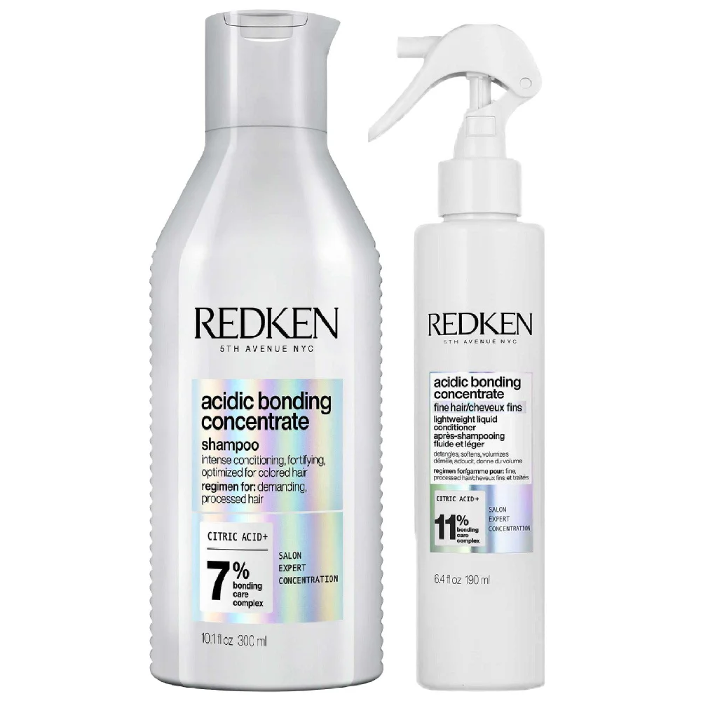 Redken Duo: Acidic Bonding Concentrate Shampoo 300ml & Lightweight Conditioner 190ml Image 1