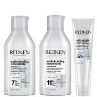 Redken Trio: Acidic Bonding Concentrate Shampoo 300ml, Conditioner 300ml & Leave-In Treatment 150ml - undefined undefined