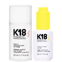 K18 Bundles Duo: Biomimetic Hairscience Leave-In Molecular Repair Hair Mask 50ml & Molecular Repair Hair Oil 30ml