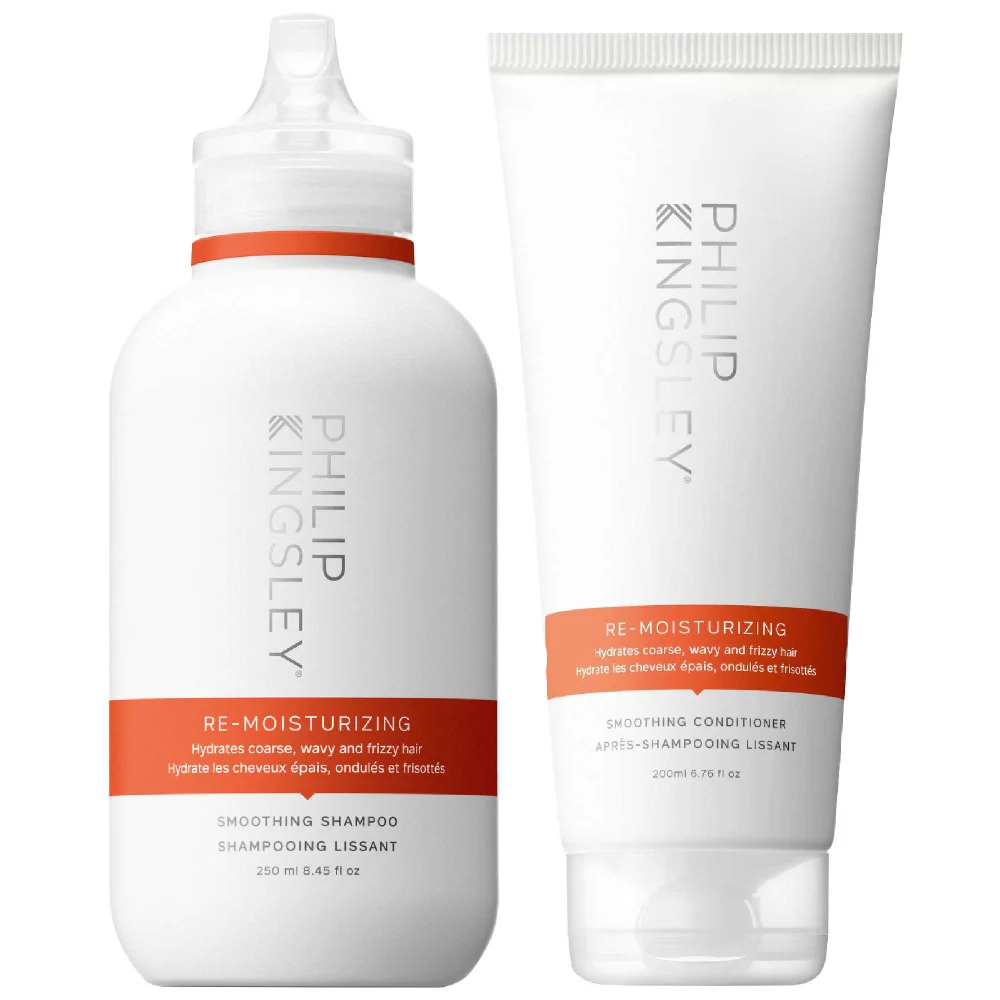 Philip Kingsley Duo: Re-Moisturizing Shampoo 250ml & Re-Moisturizing Conditioner 200ml Image 1