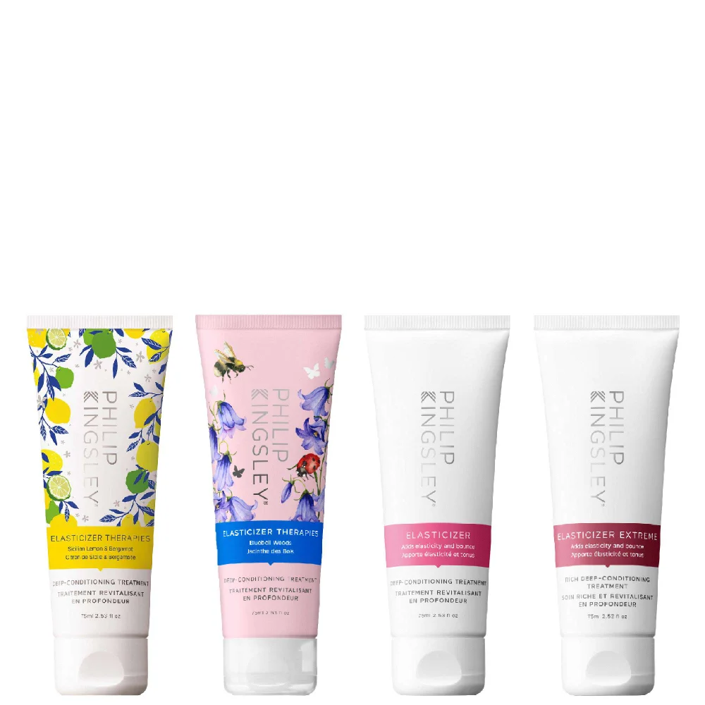 Philip Kingsley Set: Sicilian Lemon & Bergamot, Bluebell Woods Therapies, Elasticizer & Extreme Rich Deep-Conditioning 75ml Image 1