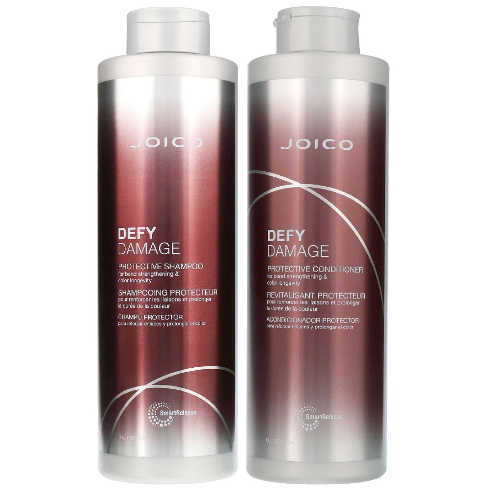 Joico Bundles Duo: Defy Damage Protective Shampoo 1000ml & Defy Damage Protective Conditioner 1000ml Image 1