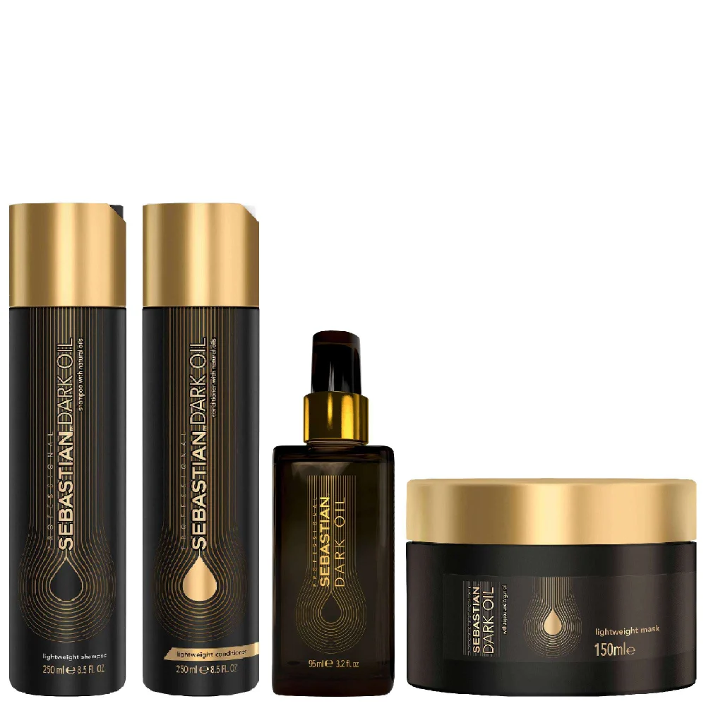 SEBASTIAN PROFESSIONAL Set: Dark Oil Shampoo 250ml, Conditioner 250ml, Mask 150ml & Hair Oil 95ml Image 1