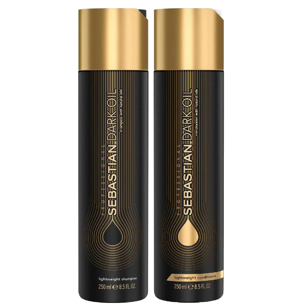 SEBASTIAN PROFESSIONAL Duo: Dark Oil Lightweight Shampoo 250ml & Dark Oil Lightweight Conditioner 250ml Image 1