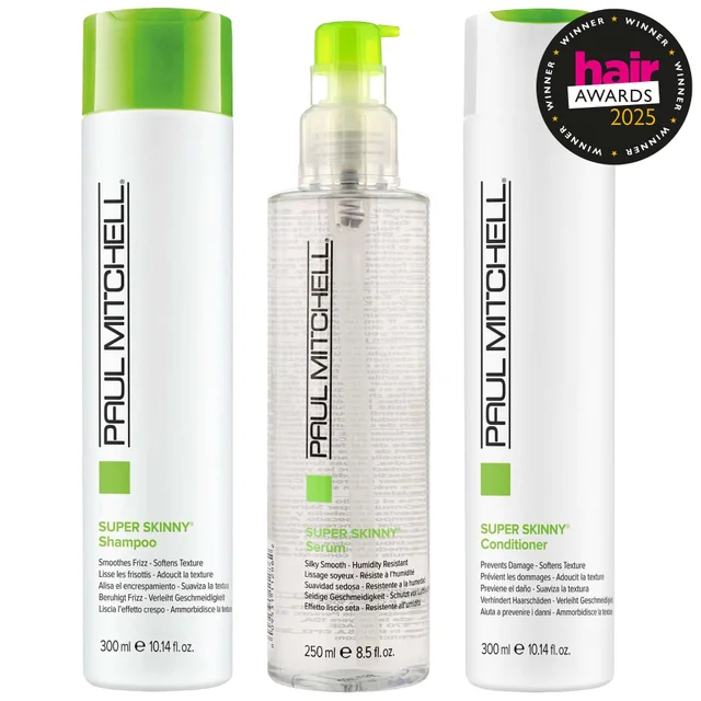 Paul Mitchell Trio: Smoothing Super Skinny Daily Shampoo 300ml, Conditioner 300ml & Serum 250ml