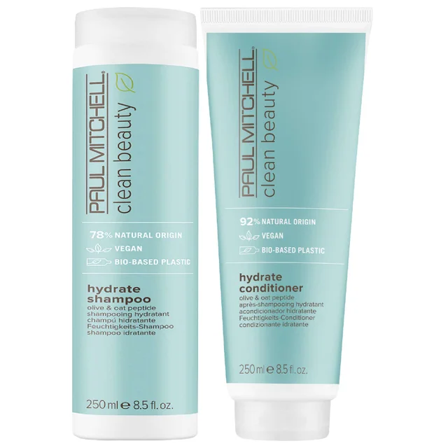 Paul Mitchell Bundles Duo: Clean Beauty Hydrate Shampoo 250ml & Conditioner 250ml