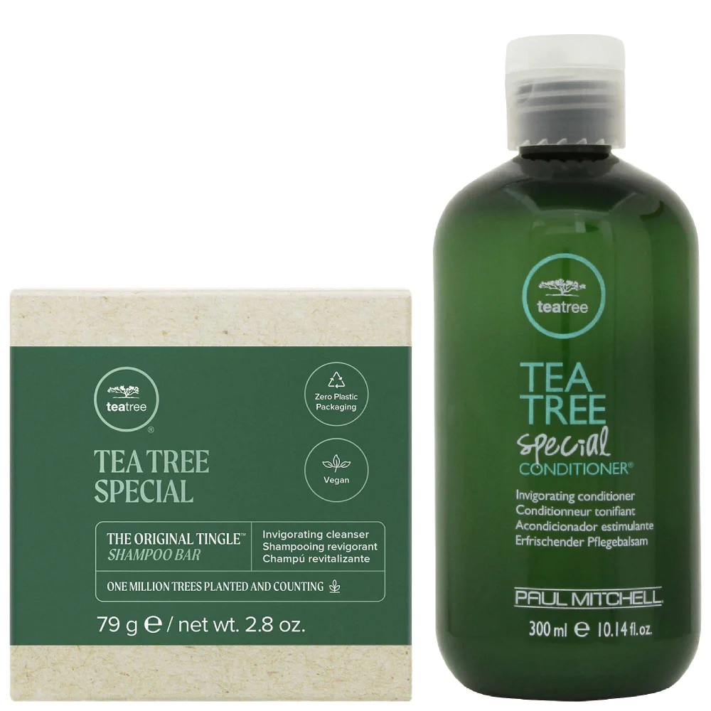Paul Mitchell Duo: Tea Tree Special Shampoo Bar 79g & Special Conditioner 300ml Image 1