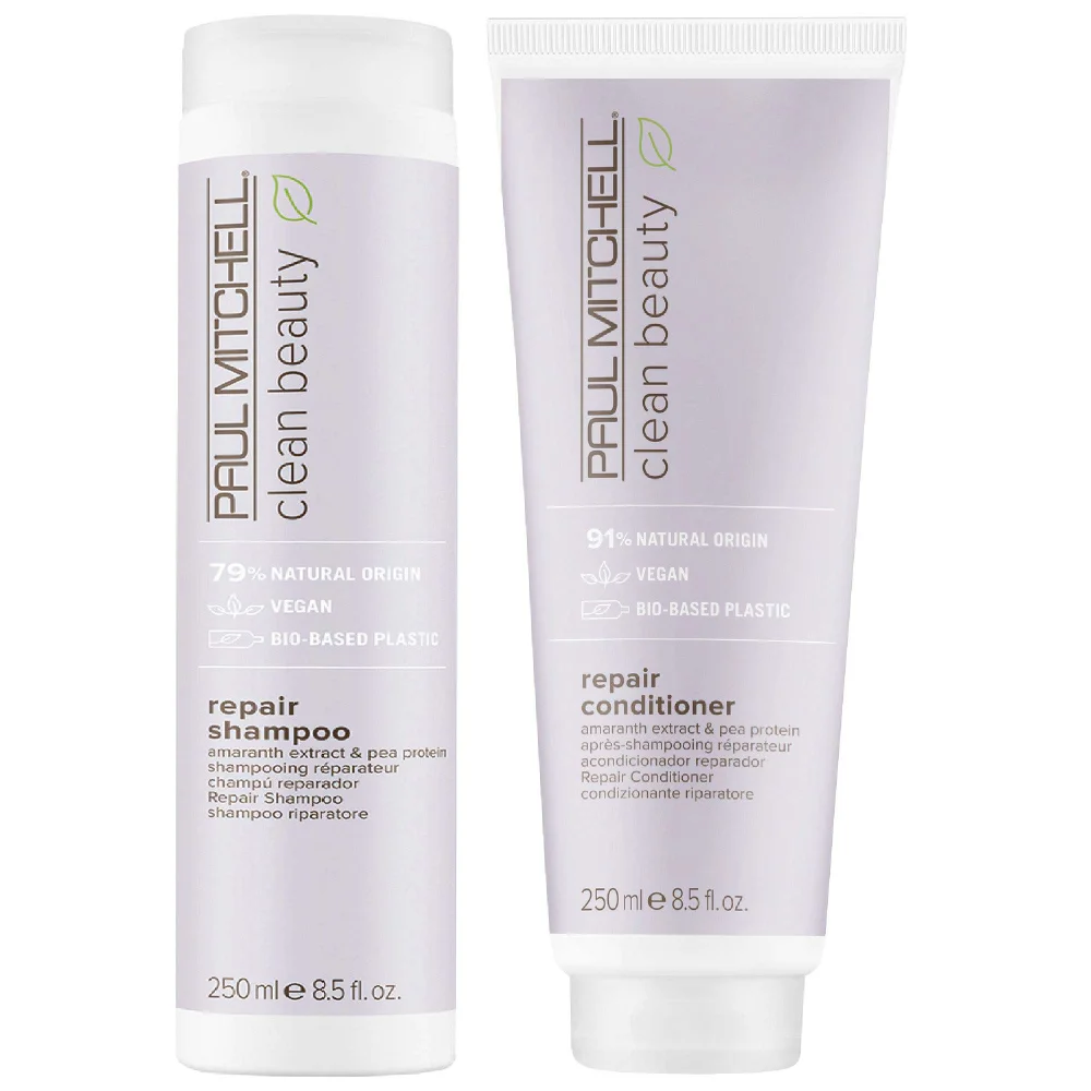 Paul Mitchell Duo: Clean Beauty Repair Shampoo 250ml & Conditioner 250ml Image 1