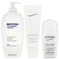 Biotherm Bundles Trio: Deo Pure Invisible 48h Antiperspirant Roll-On 75ml, Cleansing Shower Milk 200ml & Body Milk 400ml