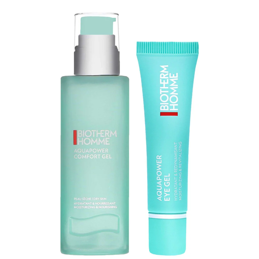 Biotherm Bundles Duo: Homme Aquapower Comfort Gel for Dry Skin 75ml & Aquapower Eye Gel 15ml Image 1