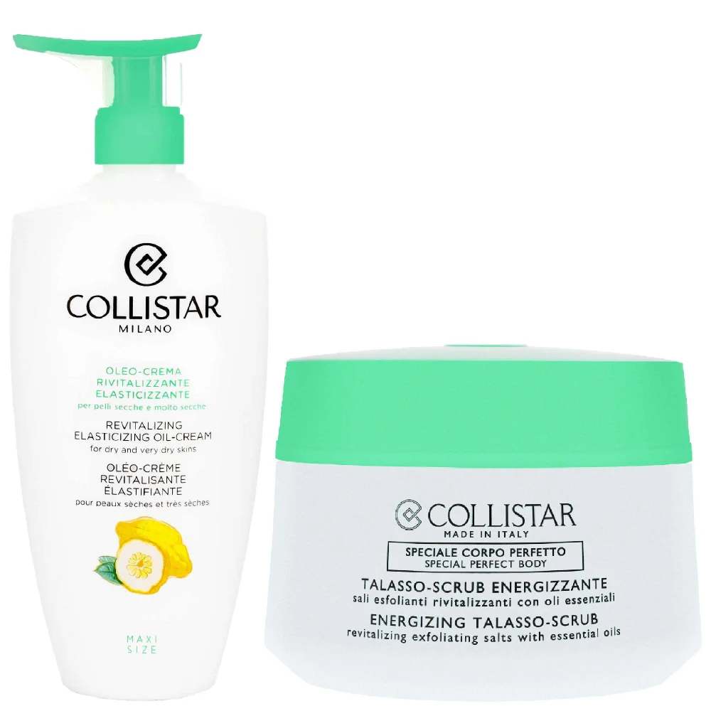 Collistar Duo: Energizing Talasso-Scrub 700g & Revitalizing Elasticizing Oil-Cream 400ml Image 1