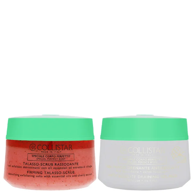Collistar Duo: Firming Talasso-Scrub 700g & Anti-Cellulite Draining Gel Mud 400ml