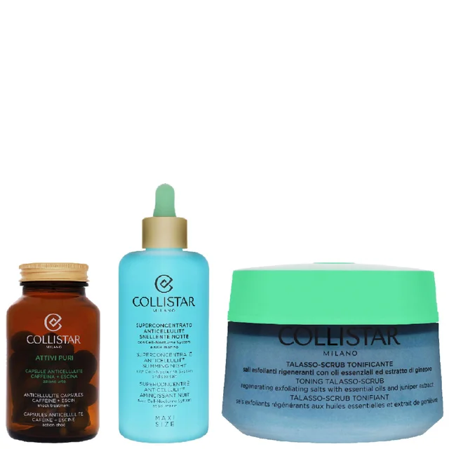 Collistar Trio: Anticellulite Capsules x 14, Anticellulite Slimming 200ml & Talasso-Scrub 700g
