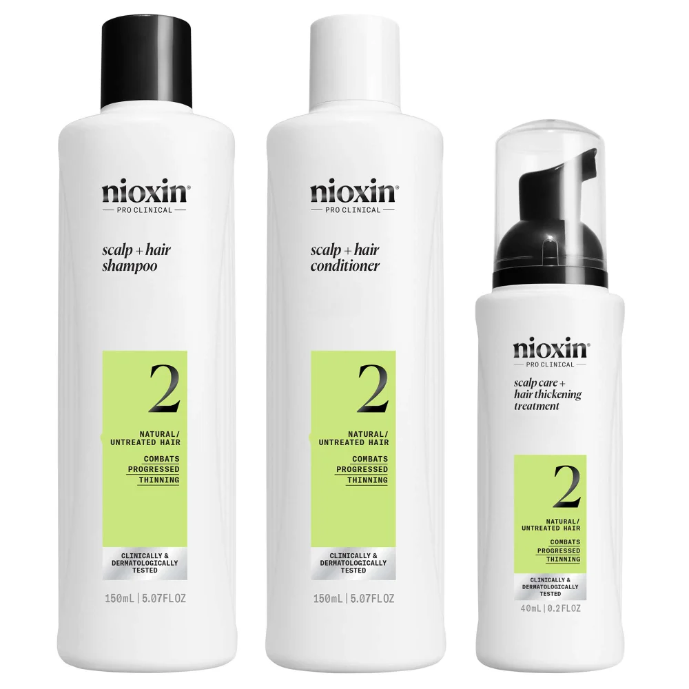 Nioxin Pro Clinical System 2 Trial Kit for Natural Hair with Progressed Thinning Image 1