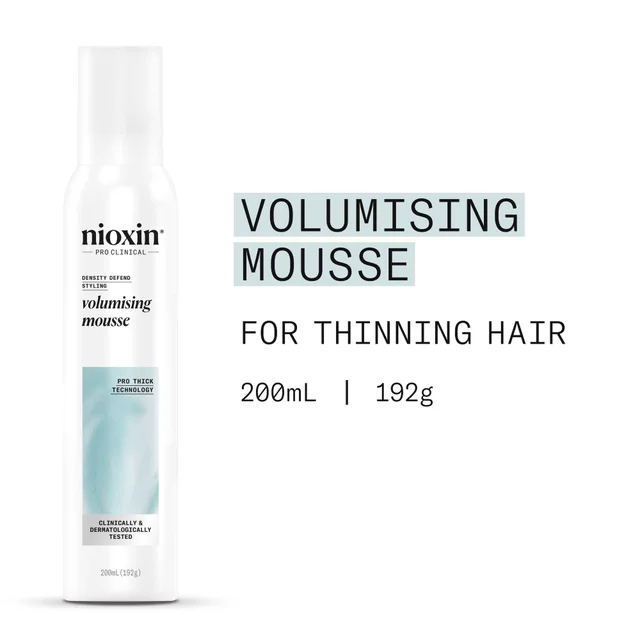 Nioxin Pro Clinical Density Defend Styling Volumising Mousse for Thinning Hair 200ml