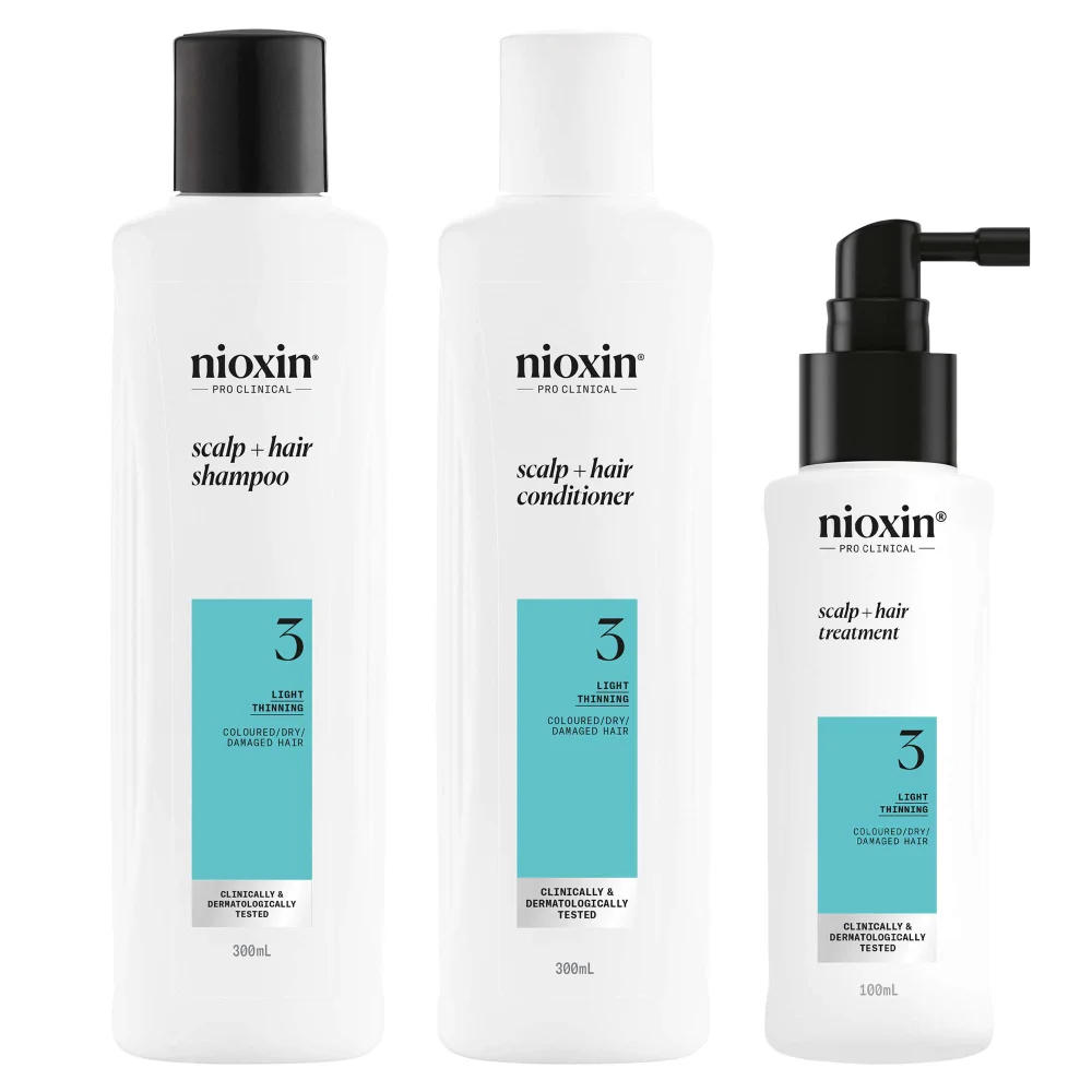 Nioxin Pro Clinical System 3 Kit for Coloured Hair with Light Thinning Image 1