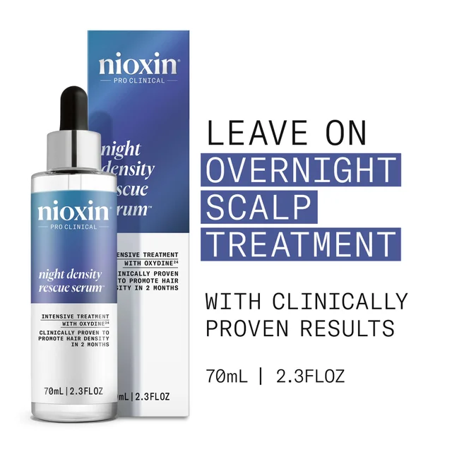 Nioxin Pro Clinical Night Density Rescue, Thickening Serum for Optimised Hair Growth 70ml