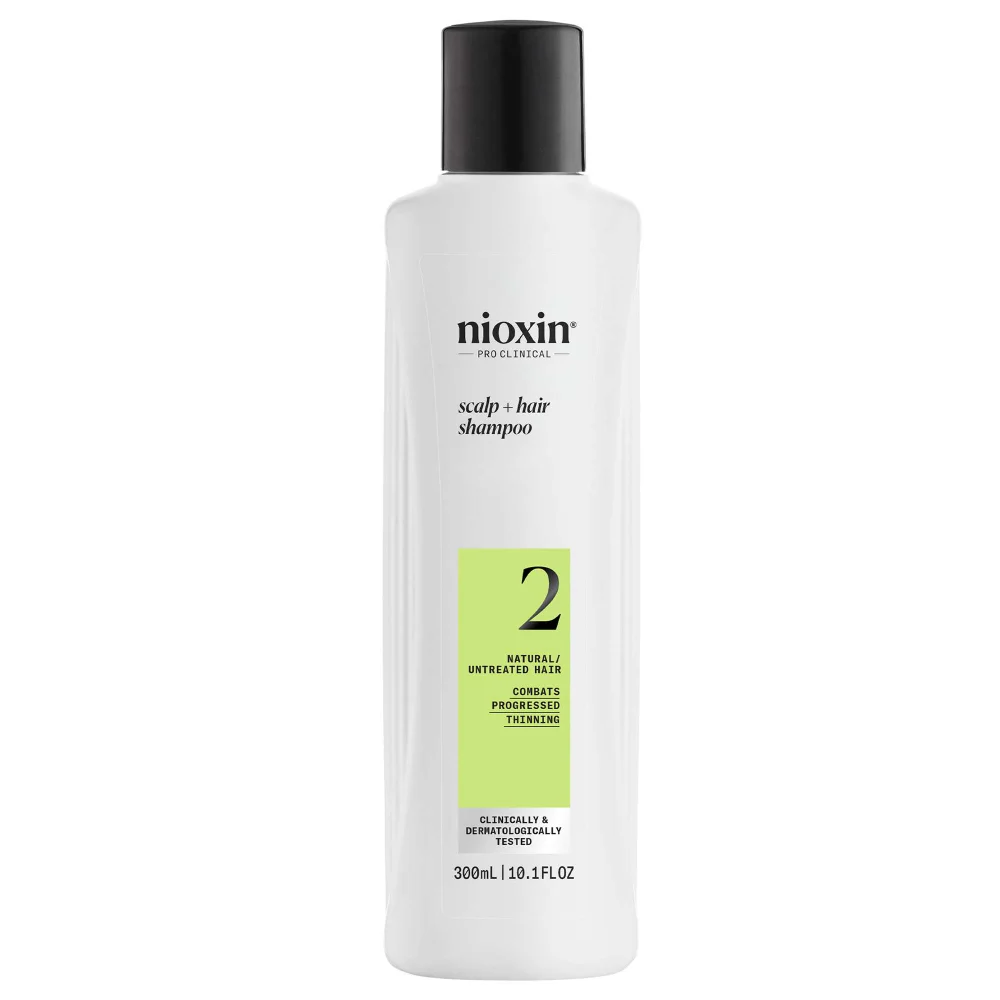 Nioxin Pro Clinical System 2 Shampoo for Natural Hair with Progressed Thinning 300ml Image 1