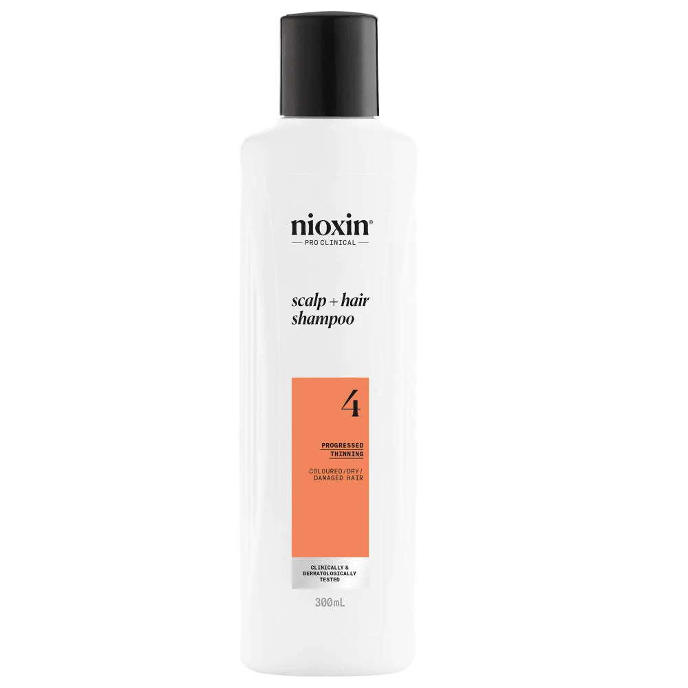 Nioxin Pro Clinical System 4 Shampoo for Coloured Hair with Progressed Thinning 300ml Image 1