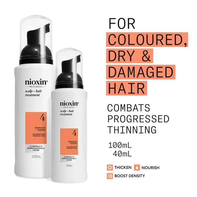Nioxin Pro Clinical System 4 Leave-In Treatment for Coloured Hair with Progressed Thinning 100ml