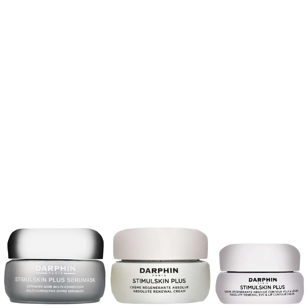 Darphin Trio: Stimulskin Plus Divine Serumask 50ml, Renewal Cream 50ml & Eye & Lip Cream 15ml Image 1