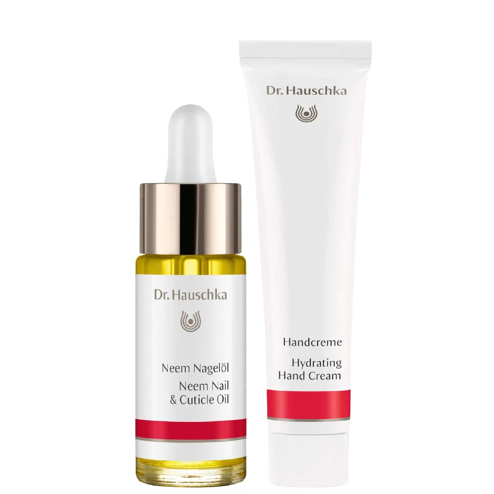 Dr. Hauschka Duo: Neem Nail & Cuticle Oil 18ml & Hydrating Hand Cream 50ml Image 1