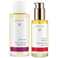 Dr. Hauschka Duo: Rose Nurturing Bath Essence 100ml & Rose Nurturing Body Oil 75ml - undefined undefined