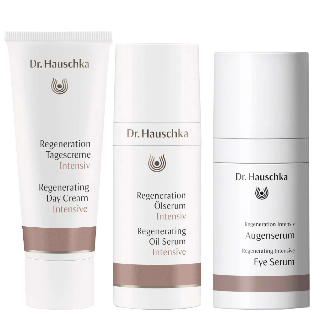 Dr. Hauschka Trio: Regenerating Day Cream Intensive 40ml, Oil Serum Intensive 20ml & Intensive Eye Serum 15ml Image 1
