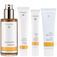 Dr. Hauschka Set: Facial Toner 100ml, Cleansing Cream 50ml, Eye Cream 12.5ml & Rose Day Cream 30ml