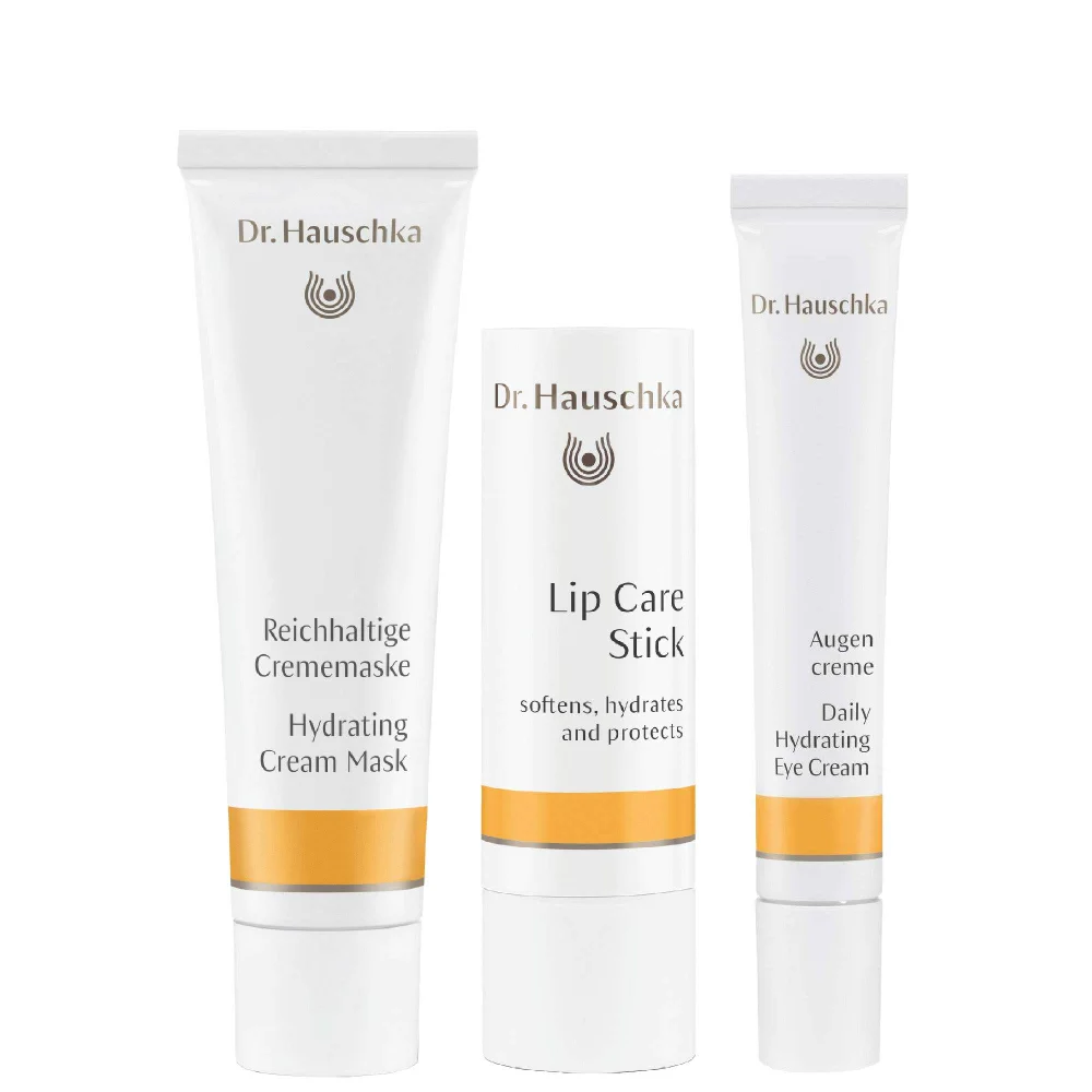 Dr. Hauschka Trio: Hydrating Cream Mask 30ml, Lip Care Stick 4.2g & Hydrating Eye Cream 12.5ml Image 1