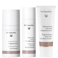 Dr. Hauschka Trio: Regenerating Intensive Eye Serum 15ml, Night Serum 30ml & Neck and Decollette Cream 40ml