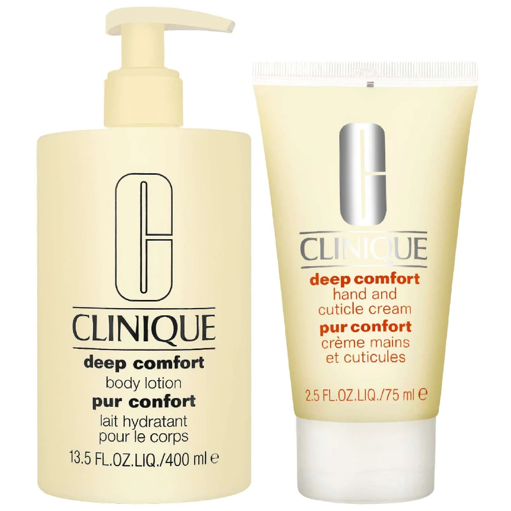 Clinique Duo: Deep Comfort Body Lotion 400ml & Deep Comfort Hand and Cuticle Cream 75ml Image 1
