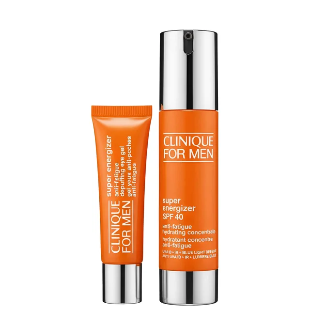 Clinique Duo: Mens Super Energizer Depuffing Eye Gel 15ml / 0.5 fl.oz. & Super Energizer SPF40 48ml / 1.6 fl.oz.