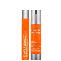 Clinique Bundles Duo: Mens Super Energizer Depuffing Eye Gel 15ml / 0.5 fl.oz. & Super Energizer SPF40 48ml / 1.6 fl.oz.