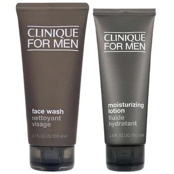 Clinique Bundles Duo: Mens Face Wash 200ml / 6.7 fl.oz. & Moisturizing Lotion for Normal to Dry Skin 100ml / 3.4 fl.oz.