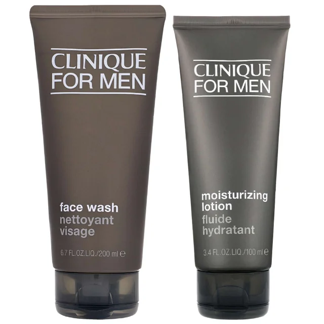Clinique Duo: Mens Face Wash 200ml / 6.7 fl.oz. & Moisturizing Lotion for Normal to Dry Skin 100ml / 3.4 fl.oz.