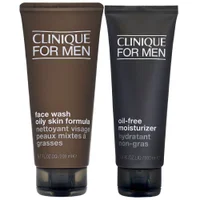 Clinique Duo: Mens Oil Control Face Wash 200ml / 6.7 fl.oz. & Oil-Free Moisturizer 100ml / 3.4 fl.oz.