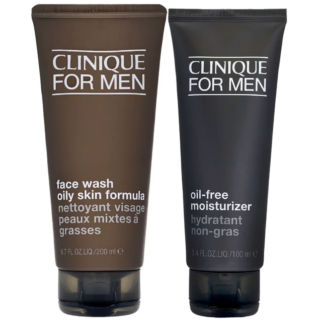 Clinique Duo: Mens Oil Control Face Wash 200ml / 6.7 fl.oz. & Oil-Free Moisturizer 100ml / 3.4 fl.oz.