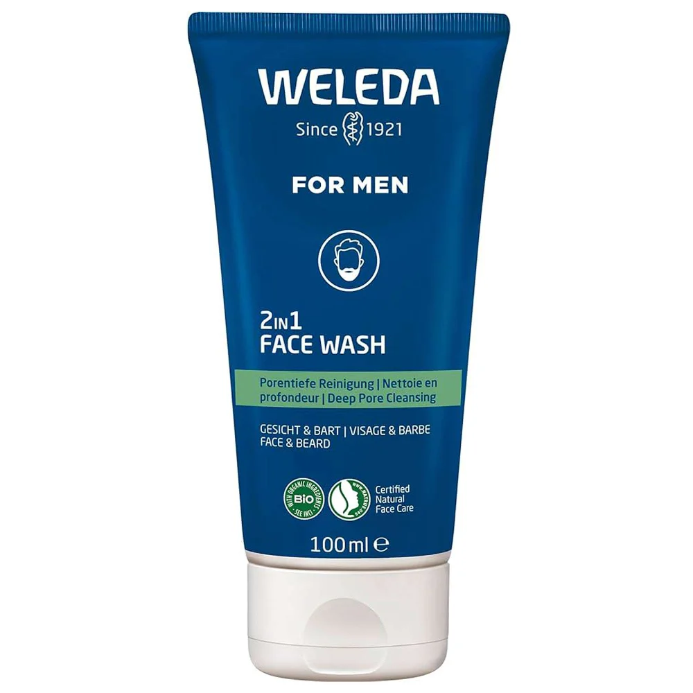 Weleda Men 2in1 Face Beard Wash 100ml Image 1