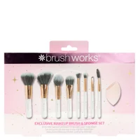 Brushworks Gifts & Sets Exclusive Makeup Brush and Sponge Set (Worth £24.99)