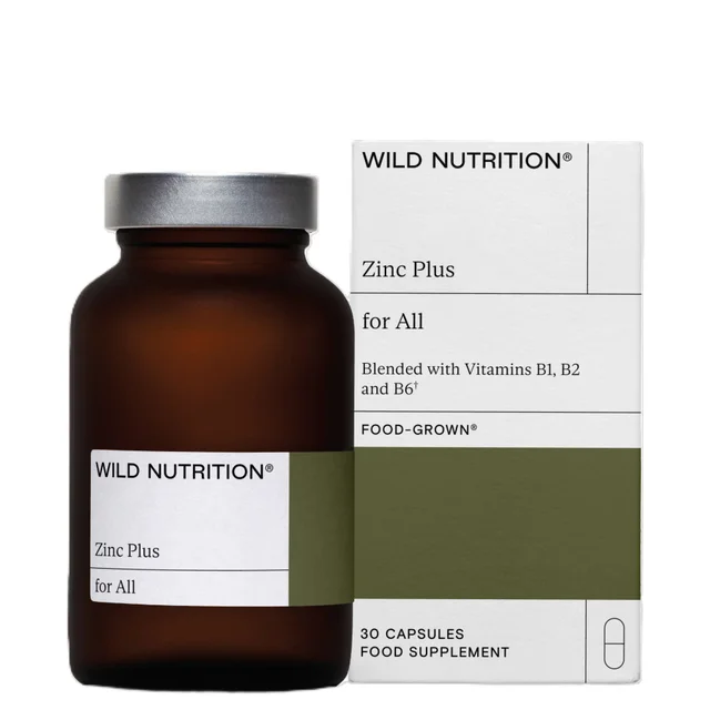 Wild Nutrition Supplements Food-Grown® Zinc Plus Capsules x 30