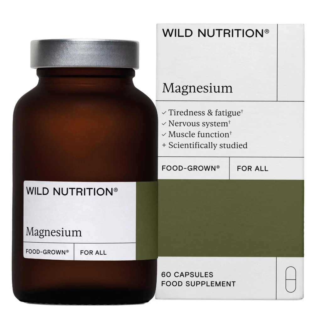 Wild Nutrition Supplements Food-Grown® Magnesium Capsules x 60 Image 1