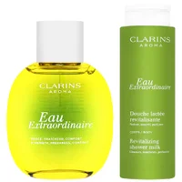 Clarins Bundles Duo: Eau Extraordinaire Treatment Fragrance 100ml & Eau Extraordinaire Revitalizing Shower Milk 200ml - undefined undefined