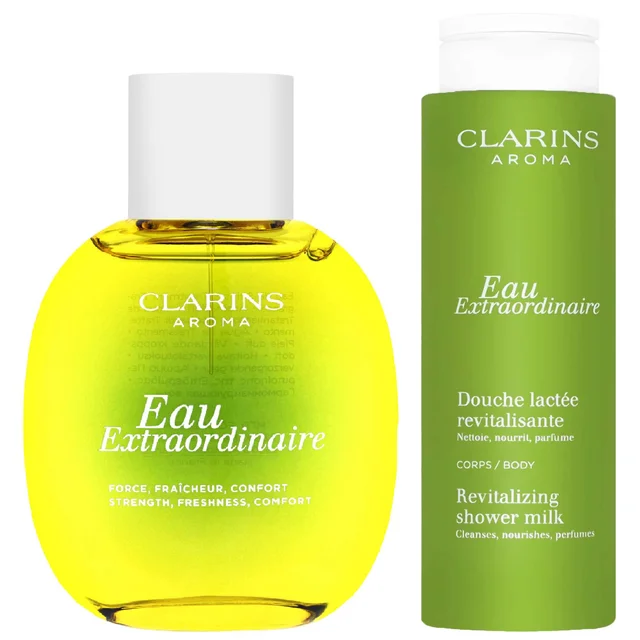 Clarins Bundles Duo: Eau Extraordinaire Treatment Fragrance 100ml & Eau Extraordinaire Revitalizing Shower Milk 200ml