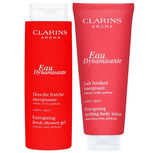 Clarins Bundles Duo: Eau Dynamisante Energizing Fresh Shower Gel 200ml & Energizing Melting Body Lotion 200ml