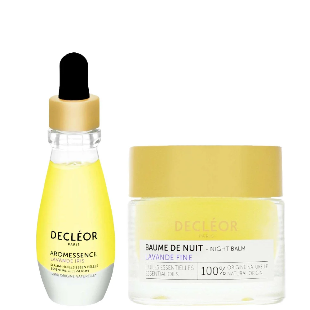 Decléor Duo: Lavender Iris Aromessence Serum 15ml & Night Balm 15ml Image 1