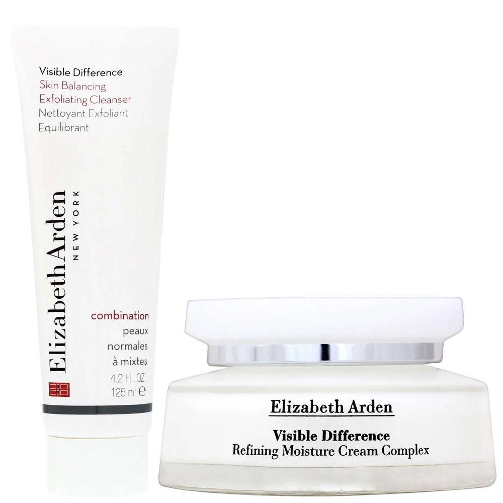 Elizabeth Arden Duo: Visible Difference Skin Balancing Exfoliating Cleanser 125ml & Cream Complex 75ml Image 1