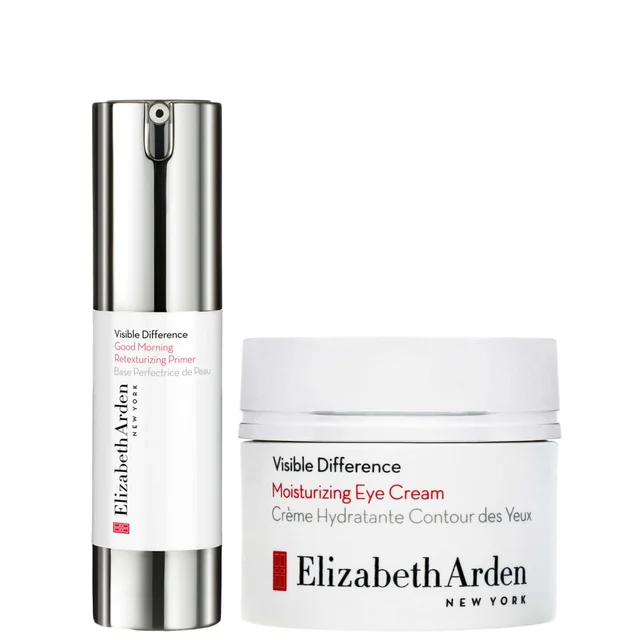 Elizabeth Arden Duo: Visible Difference Good Morning Retexturizing Primer 15ml & Moisturizing Eye Cream 15ml